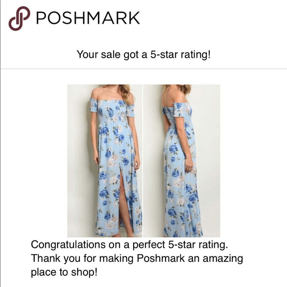 Girly & Flirty BLUE & FLORAL MAXI DRESS BOHO STYLE - Picture 4 of 8